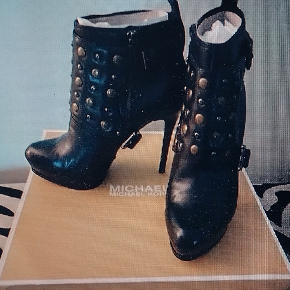 Michael Kors platform stiletto studded ankle boot